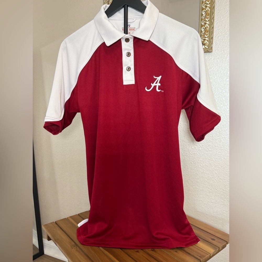 Russell Athletic Alabama Crimson Tide Team Issue Polo Shirt Men’s Small NCAA